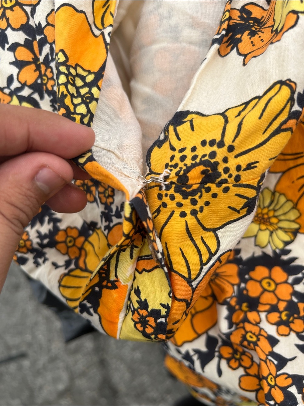 Free People Orange Floral Puff-Sleeve Midi Dress - Picture 5 of 6